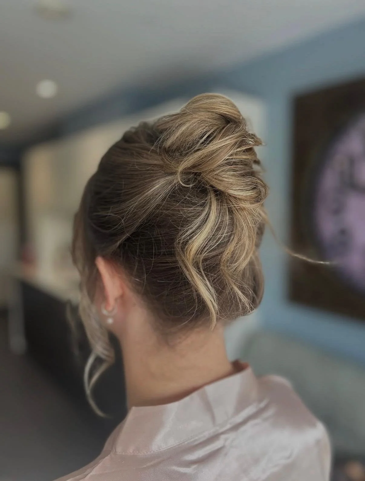 Bridesmaid updo hair inspo for weddings in Hampshire