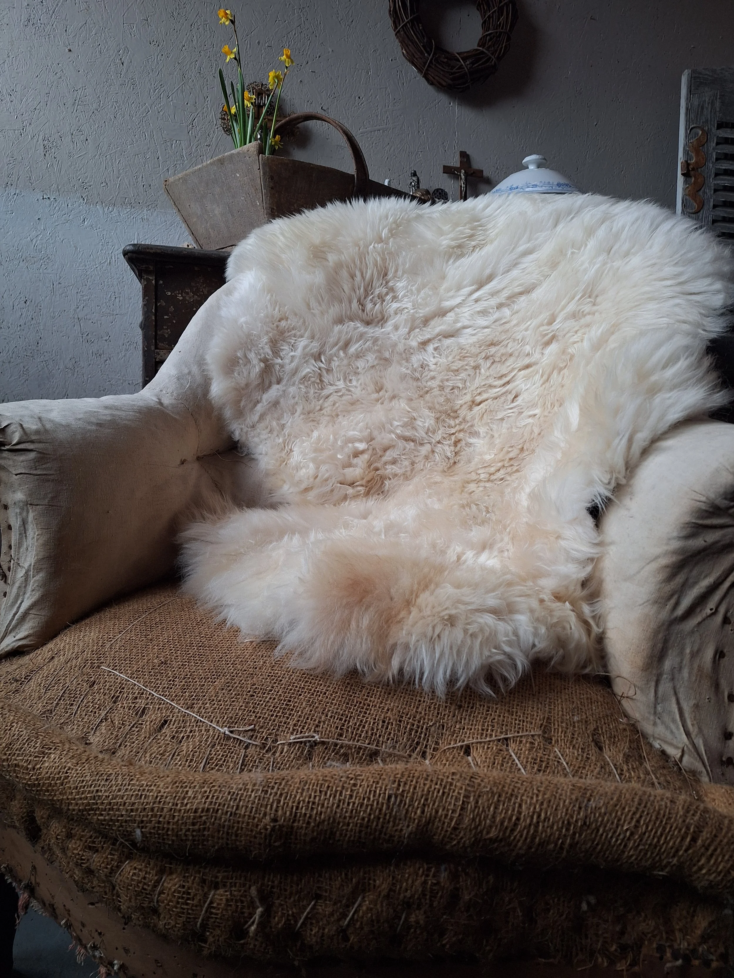 Natural Sheepskin Rug size medium