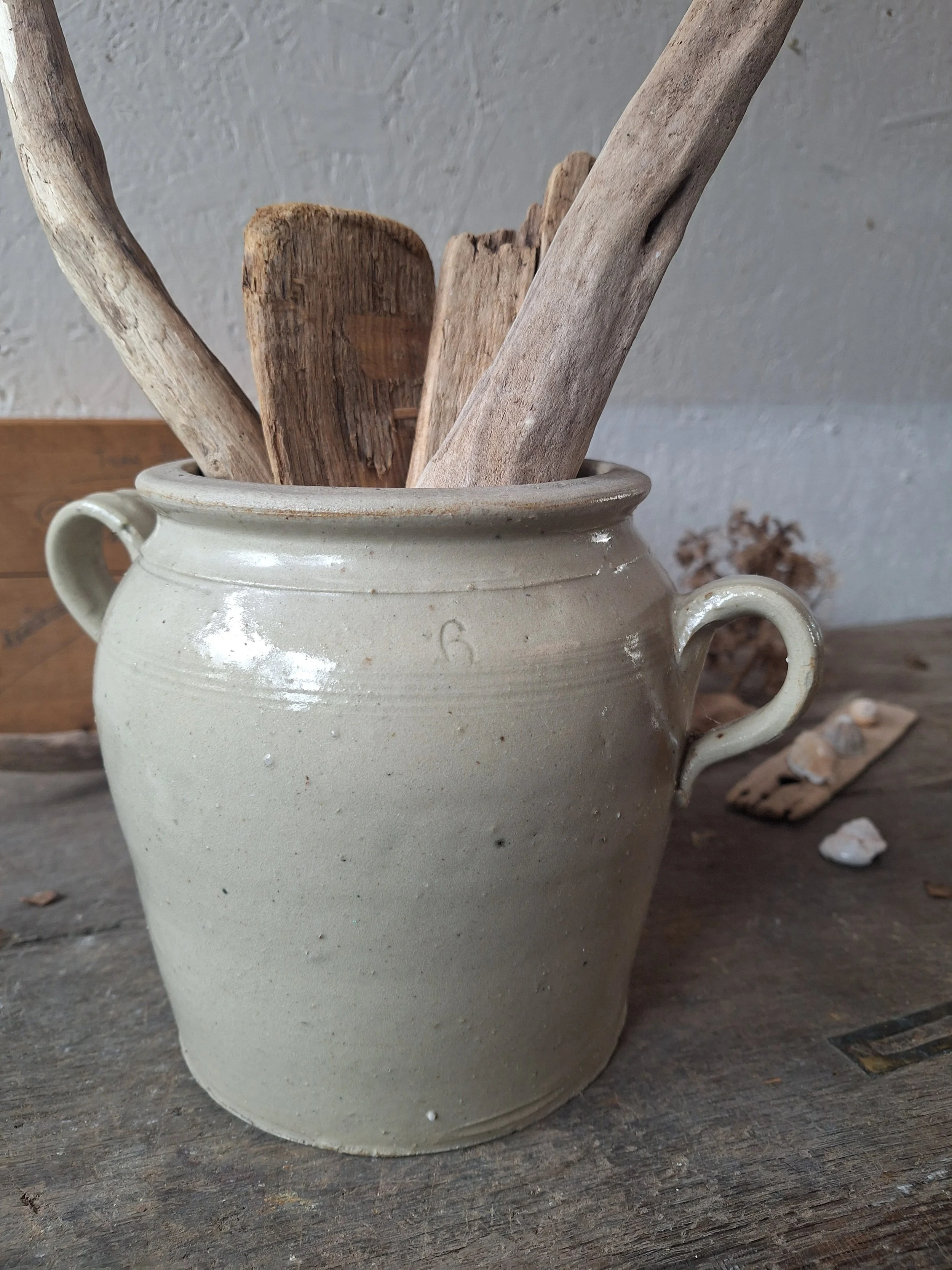 Classic French vintage confit pot