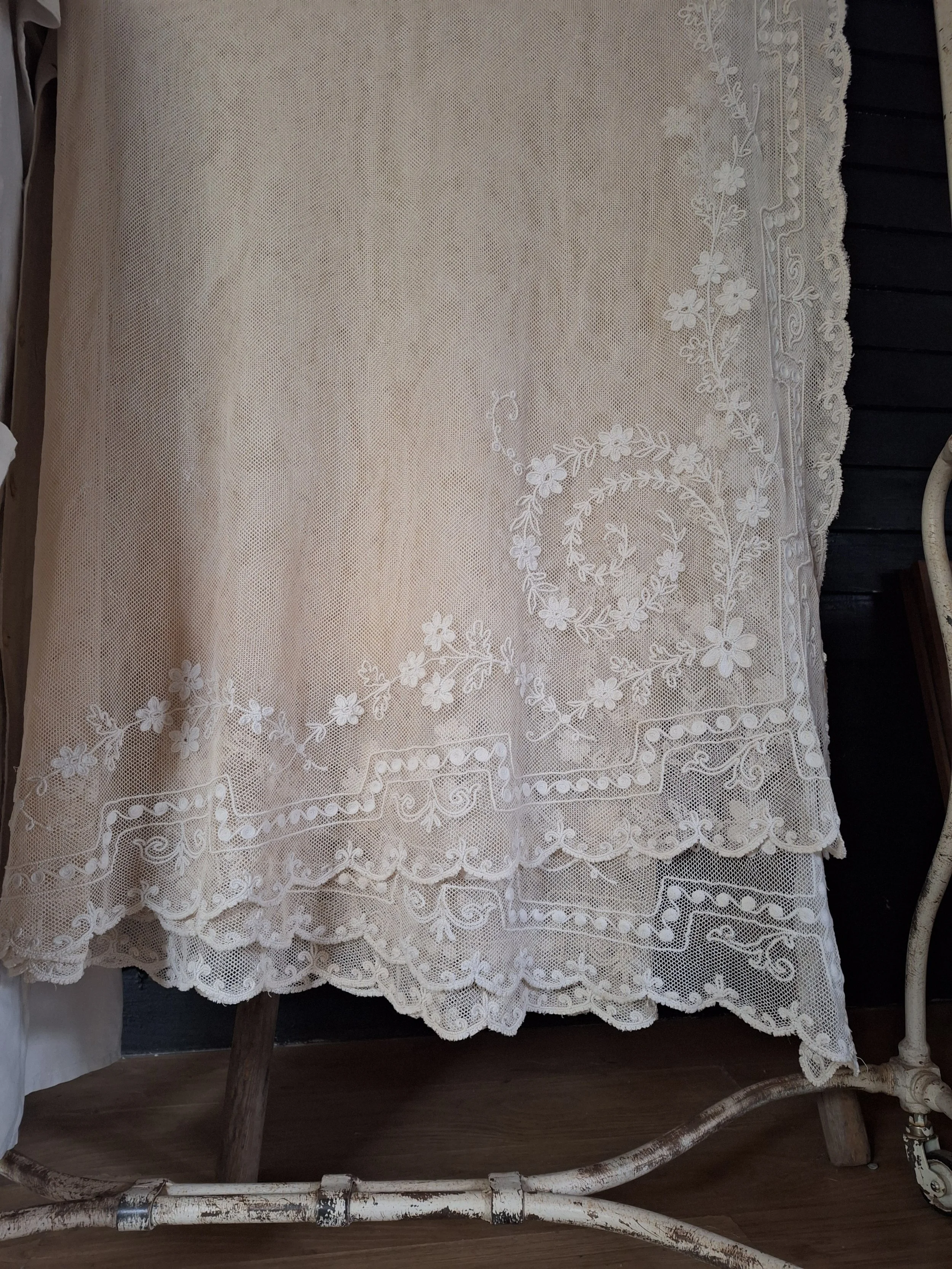 Vintage French Lace with floral pattern