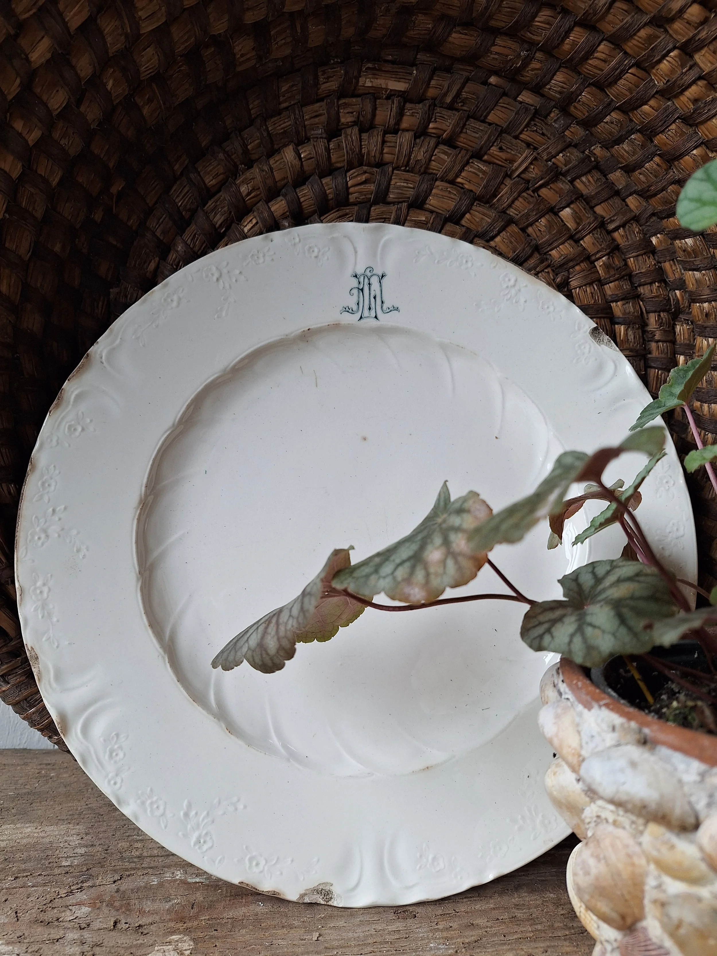 Vintage plate damaged