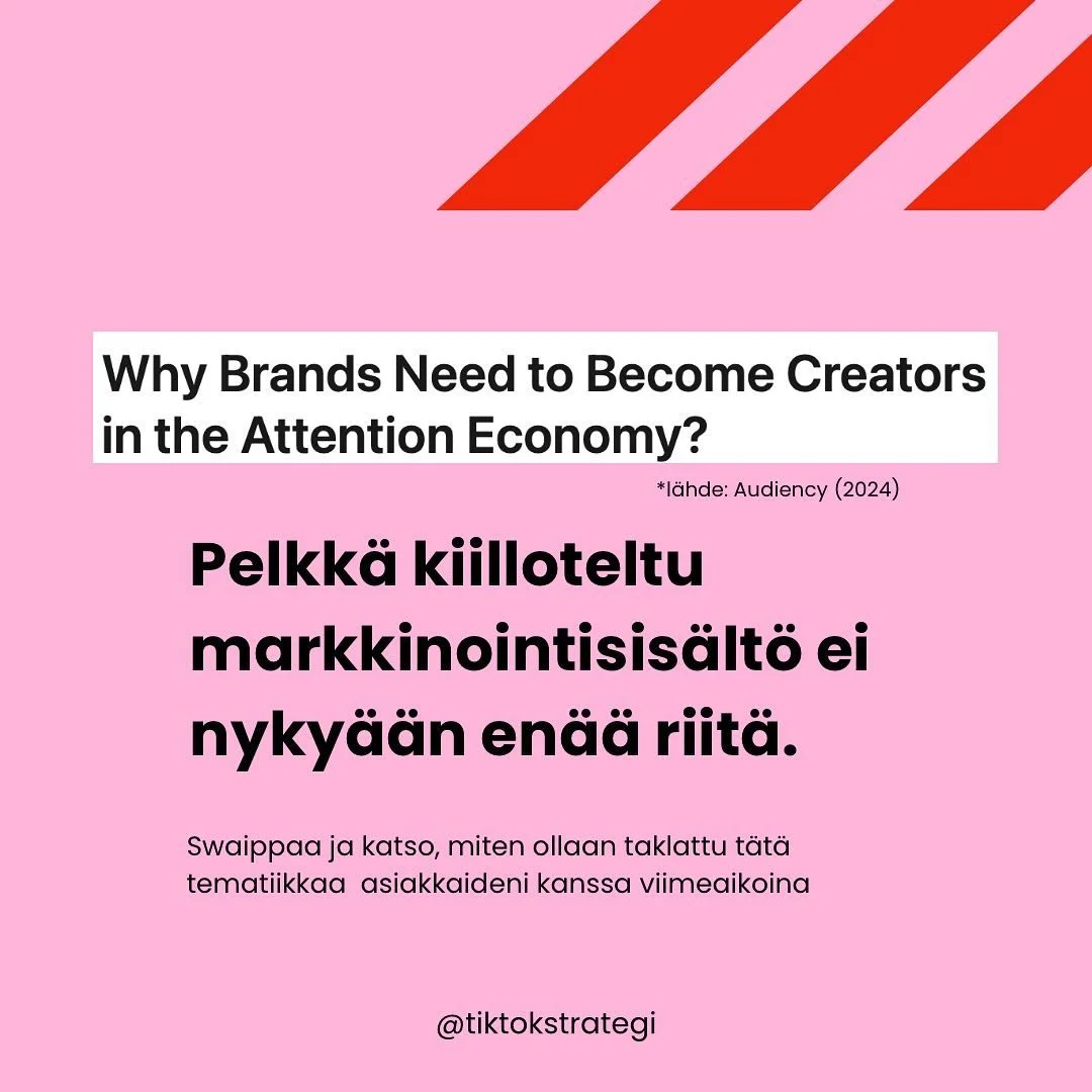Mink&auml;laisia tuloksia voi odottaa, jos l&auml;hdet&auml;&auml;n ty&ouml;skentelem&auml;&auml;n yhdess&auml;?
Muun muassa t&auml;llaisia! 🔥 

Onko teid&auml;n br&auml;ndi saanut suosittelualgoritmista ja lyhytvideoiden korkeasta orgaanisesta n&au