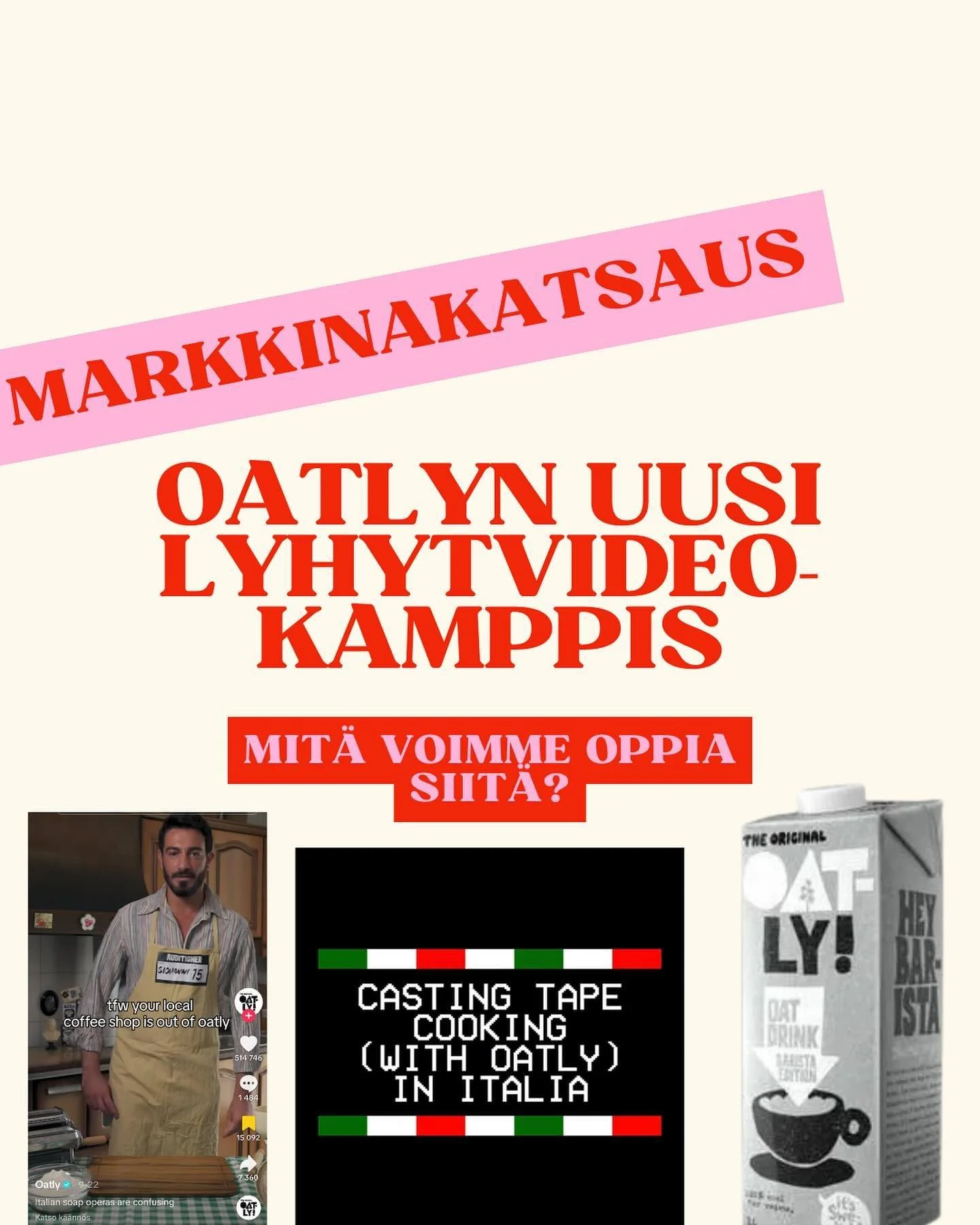 &rdquo;Angry and&hellip;very angry&rdquo; 🇮🇹🍝

N&auml;itk&ouml; s&auml; t&auml;n @oatly n uuden lyhytvideokamppiksen? Ironiaa tihkuvien sis&auml;lt&ouml;jen lis&auml;ksi mun mielest&auml; erityisen kiinnostavaa on n&auml;iden sis&auml;lt&ouml;jen 