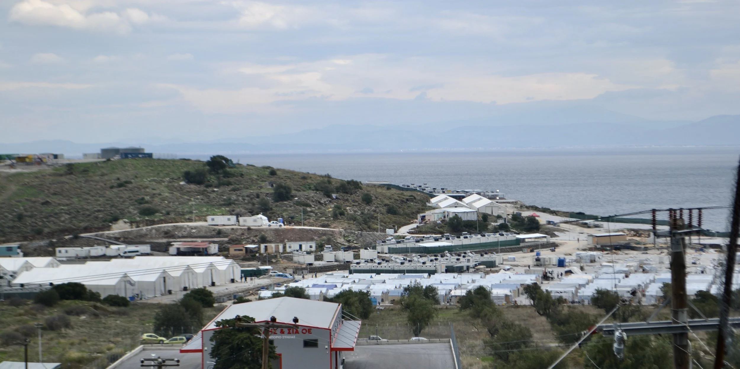  New, fortified, refugee camp, Lesbos 