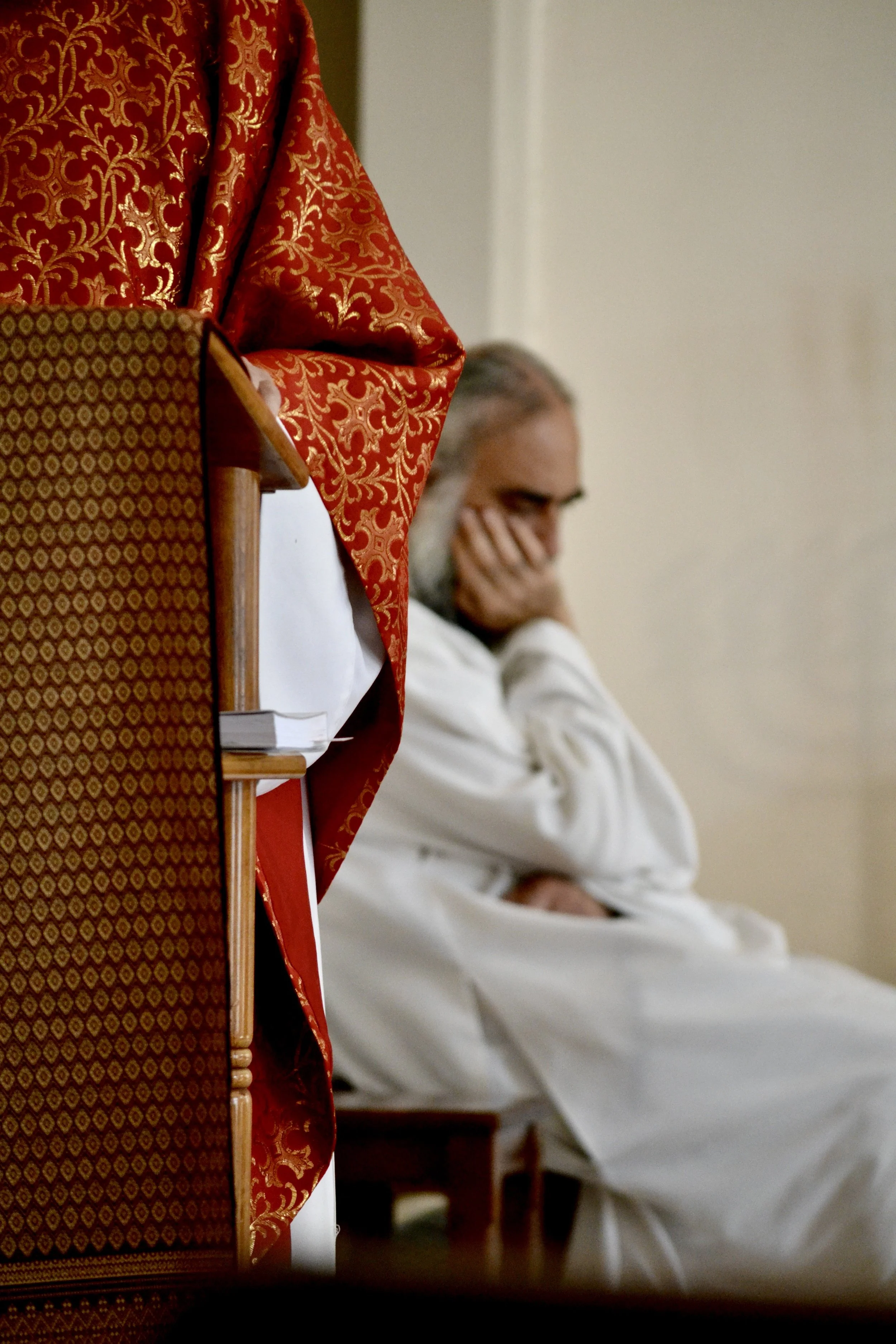  Monastery at Emmaus, 2021.  Noon mass. 