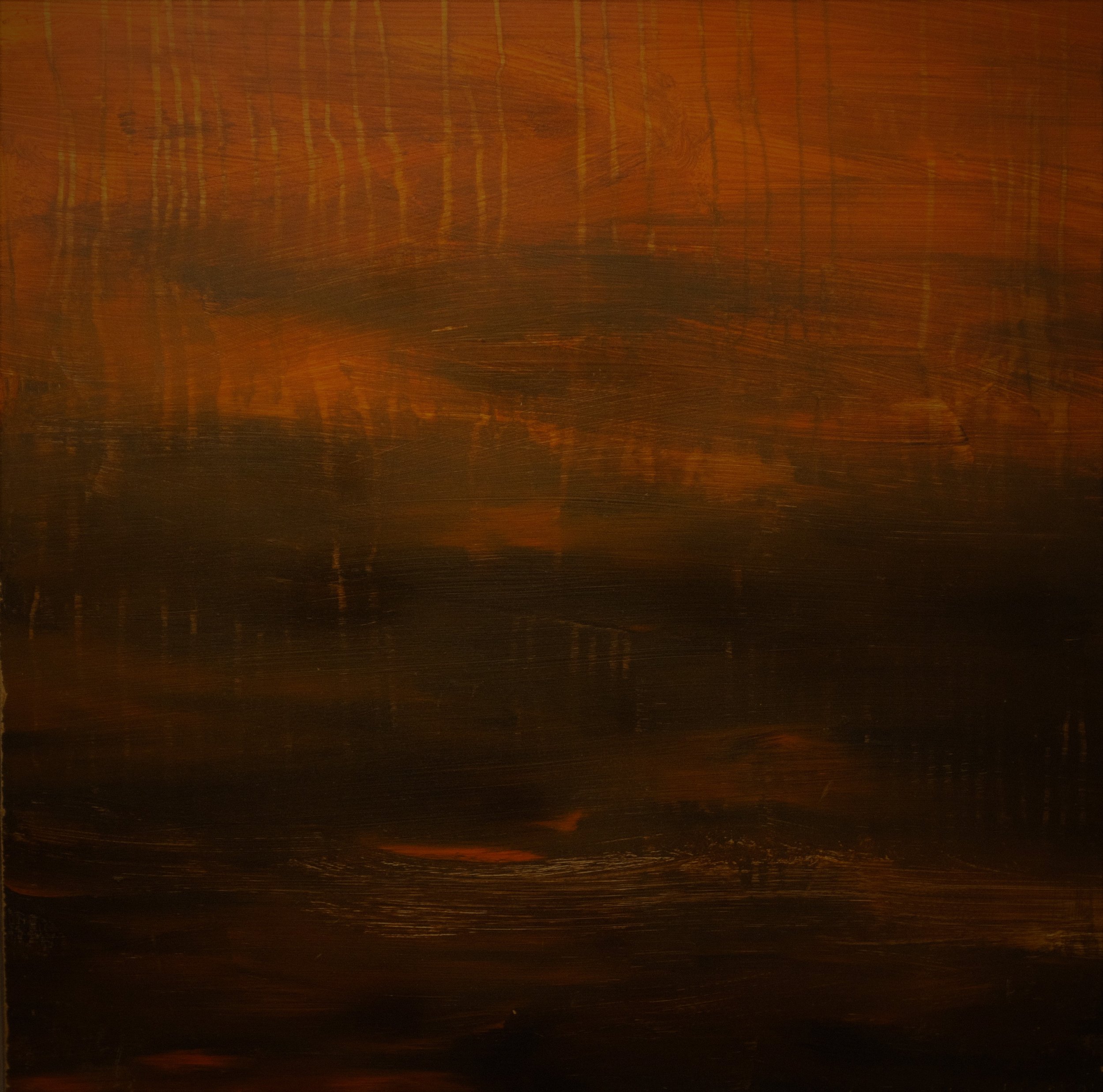  LANDSKAB HAV. 2021 ACRYL PÅ MASONIT 60X60 CM 