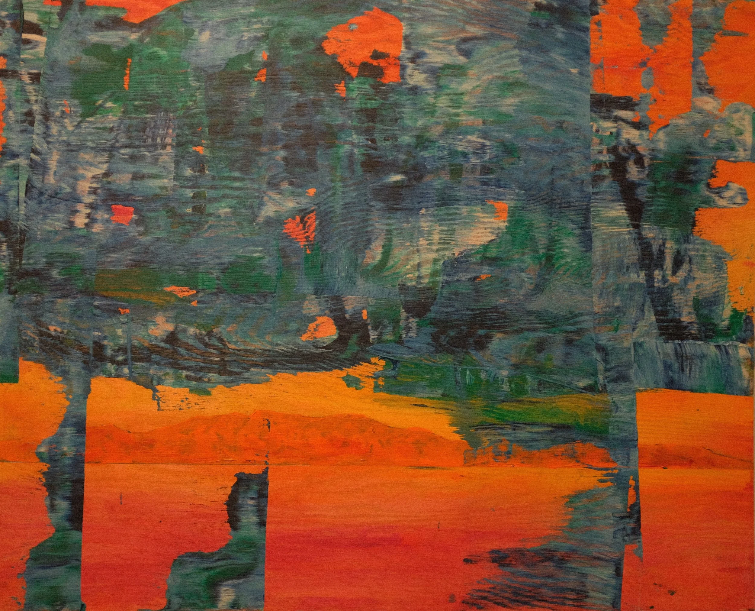  LANDSKAB NR 7. 2021 ACRYL PÅ KRYDSFINER 65X80 CM 