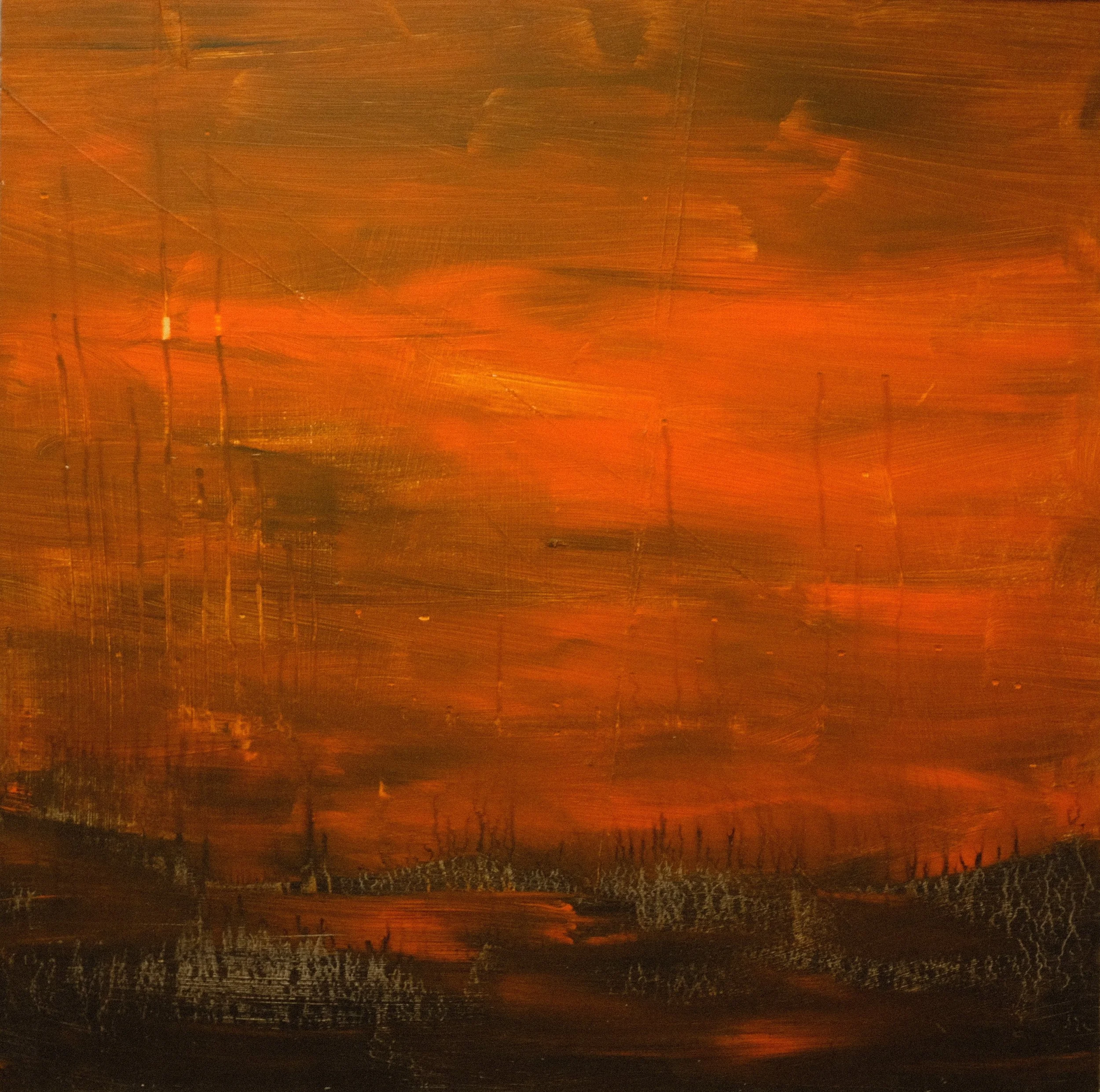  LANDSKAB NR 5. 2021 ACRYL PÅ MASONIT 60X60 CM 