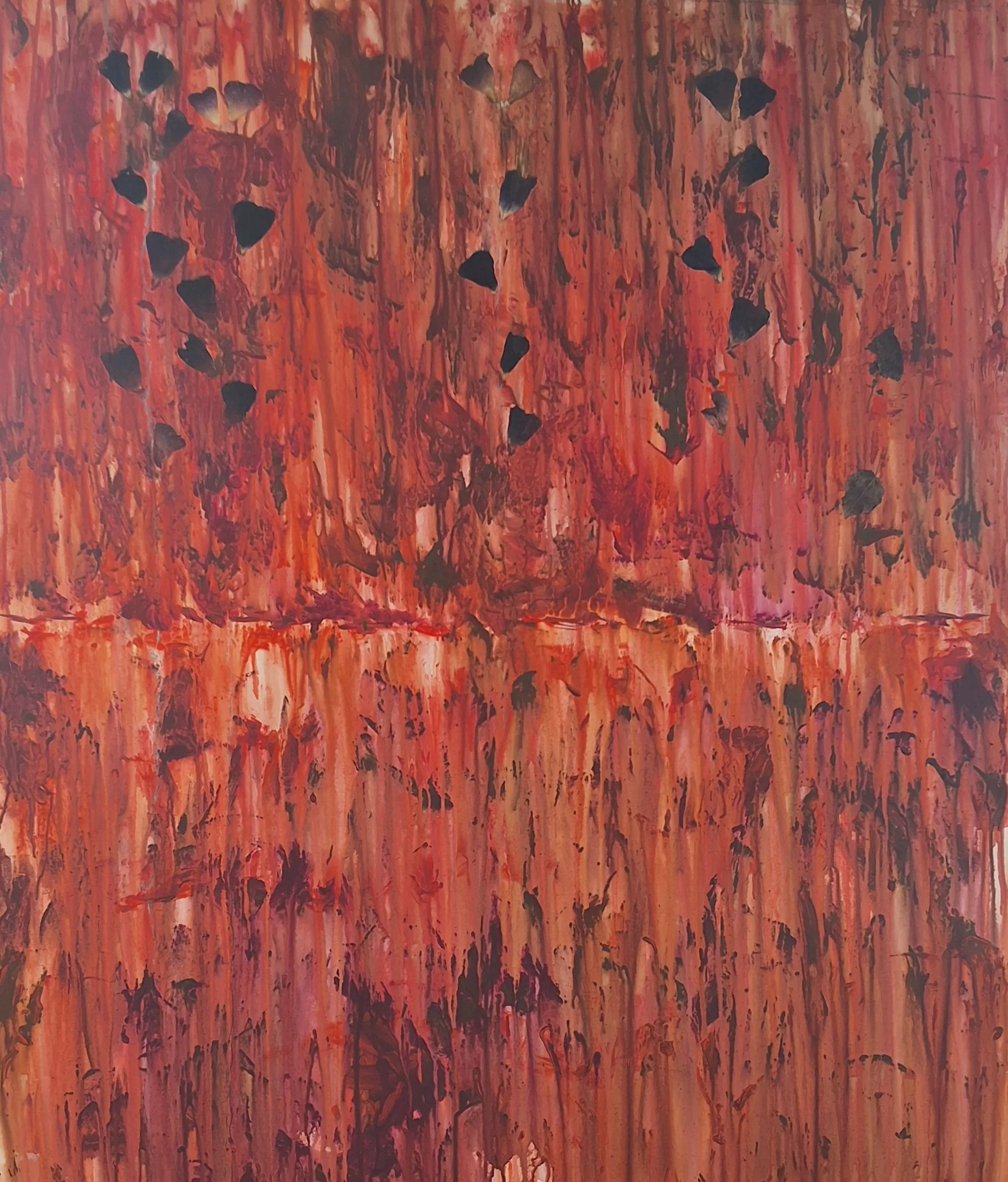 Bloody hell, 2025, Acryl på lærred, 117×98 cm.