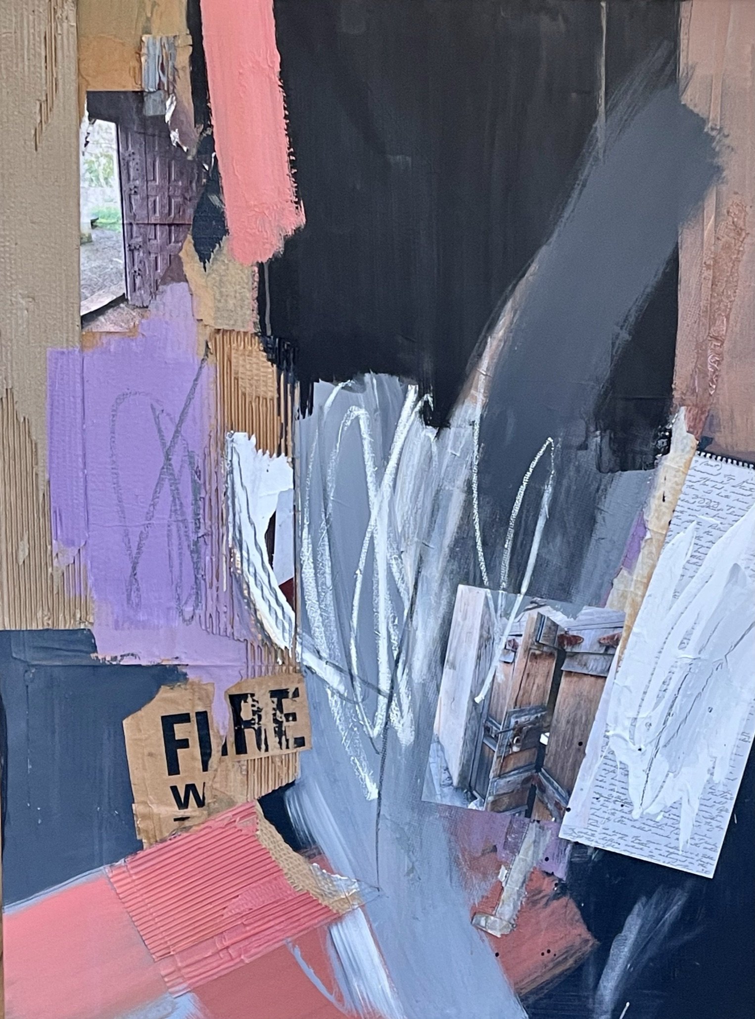 Enter Exit, 36” x 48”, Mixed media on canvas