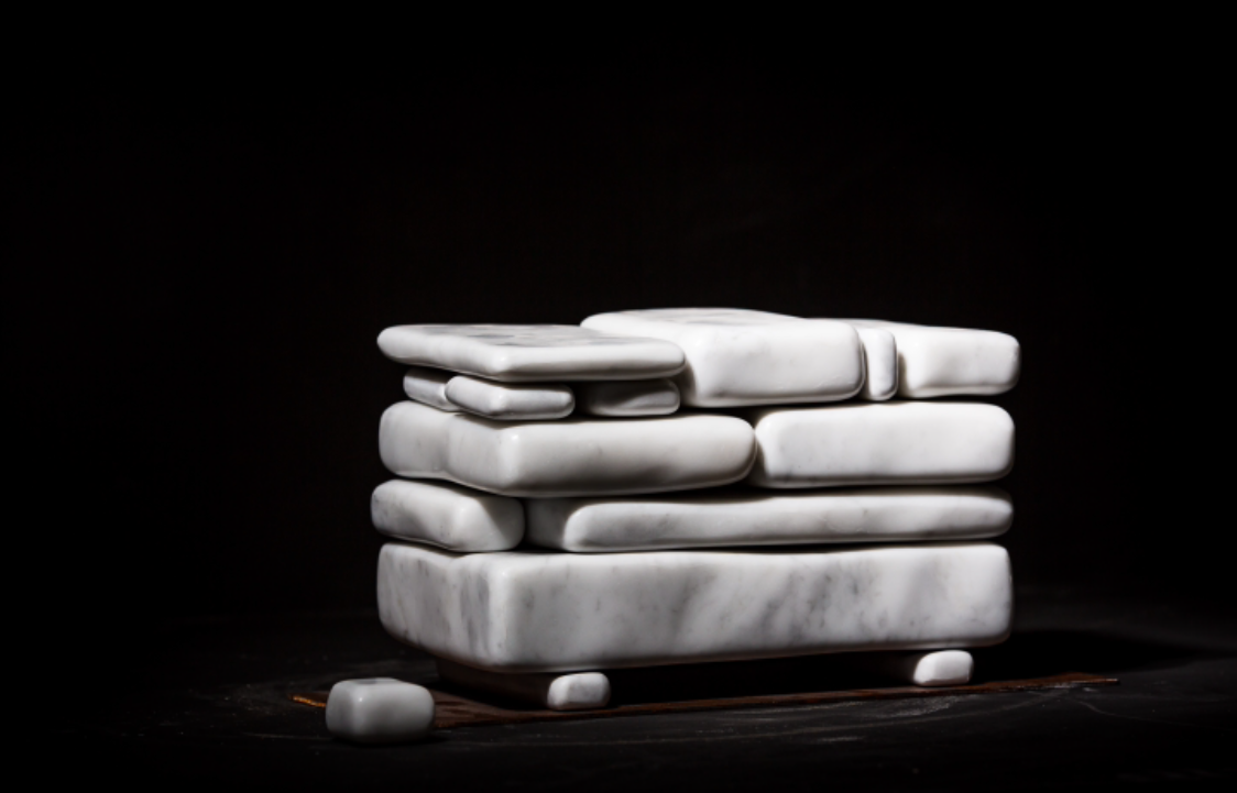 Worship, 14" x 6.5" x 8", white carrerra marble