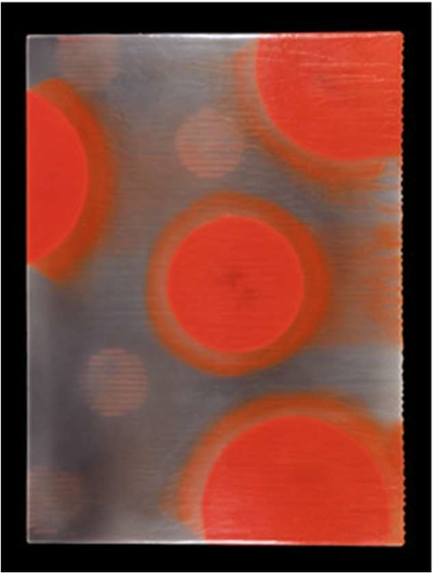 Untitled C, 30"x22", oil-paint pigmented paraffin wax on panel