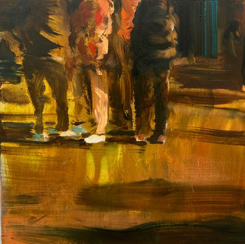 Let Me Know Your Thoughts David, oil on canvas