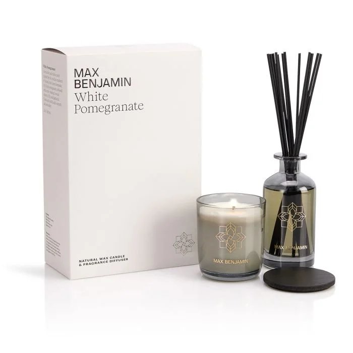 Max Benjamin White Pomegranate Candle & Diffuser Gift Set — Midas Touch