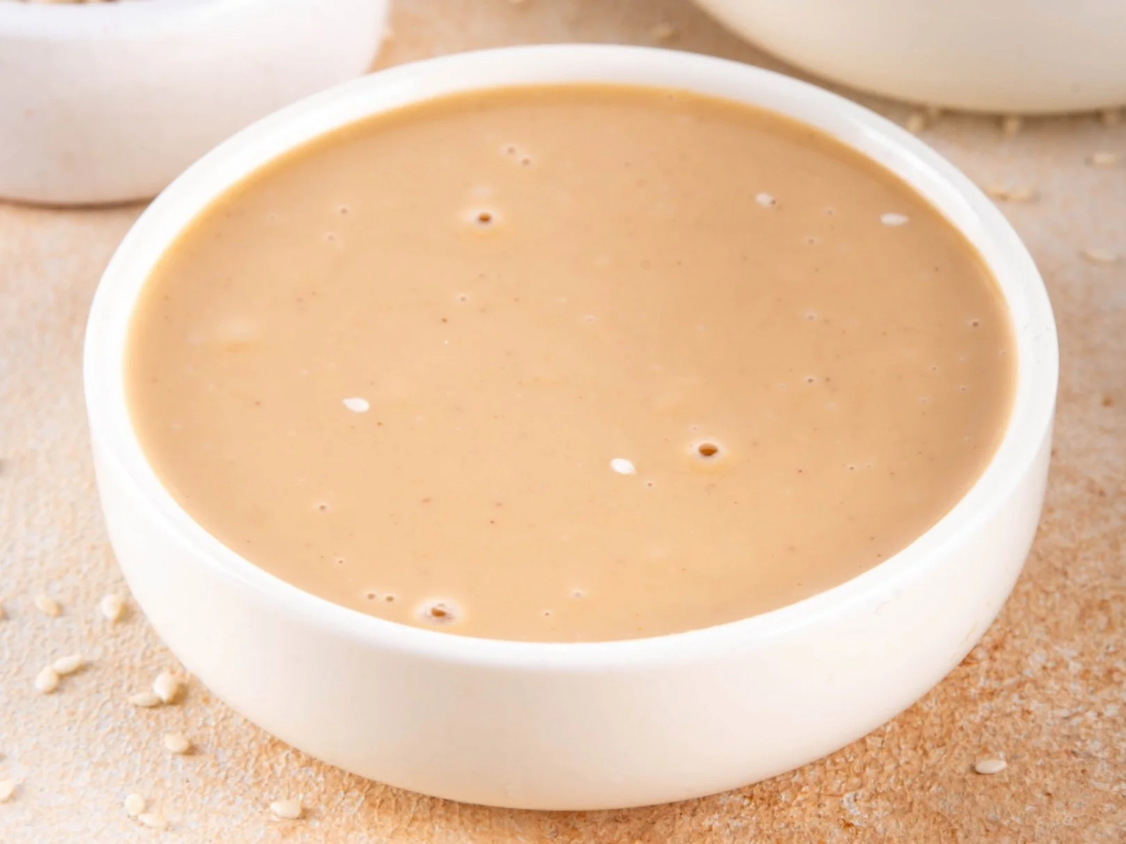 A bowl of tahini dressing