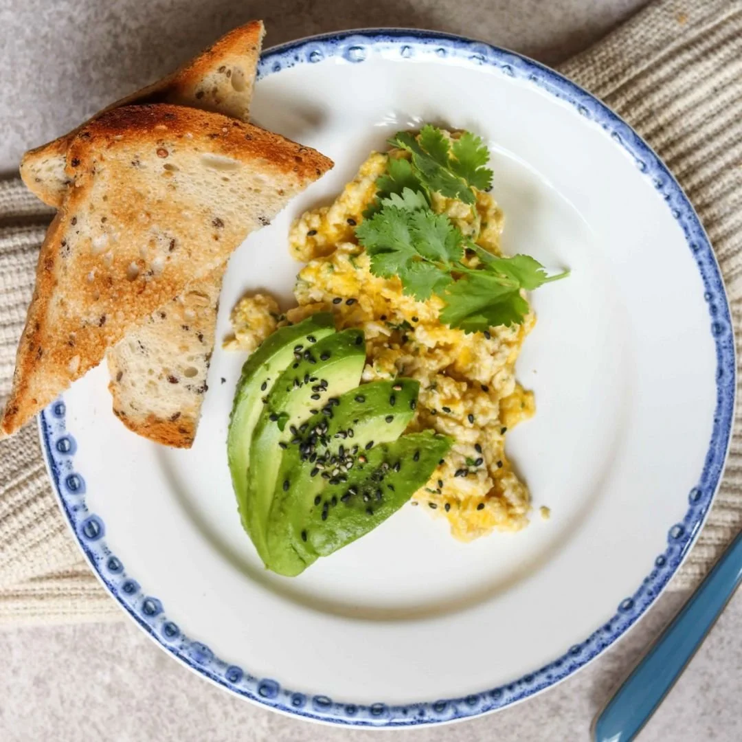 Asian scrambled eggs | Eat Shed Glow® high-protein weight loss recipe