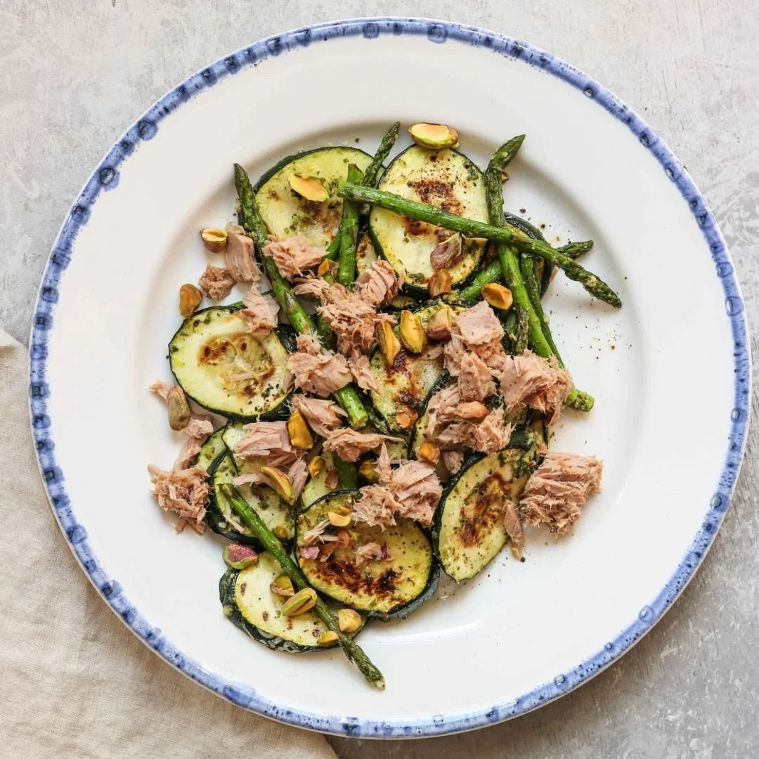 Grilled vegetables and tuna salad | Eat Shed Glow® weight loss recipe
