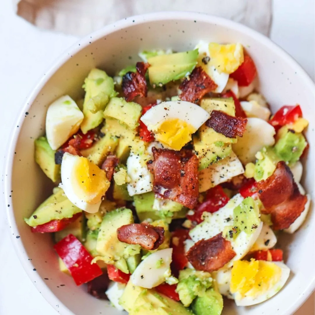 Egg, bacon, and avocado protein bowl | Eat Shed Glow® weight loss recipe