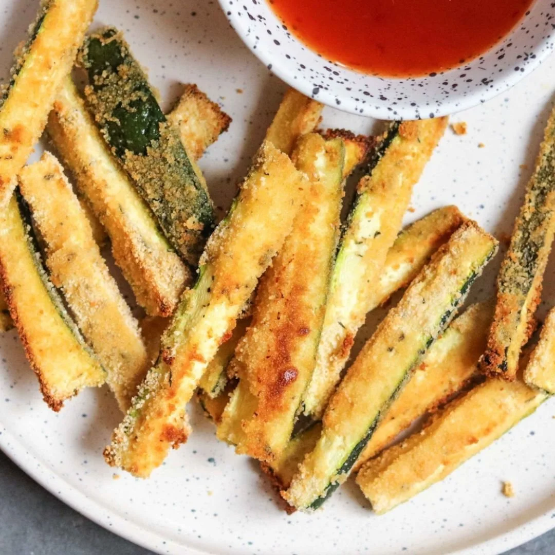Healthy fries zucchini | Eat Shed Glow® guilt-free savory snack