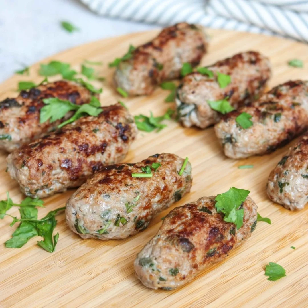 Healthy breakfast sausages | Eat Shed Glow® high-protein weight loss recipe
