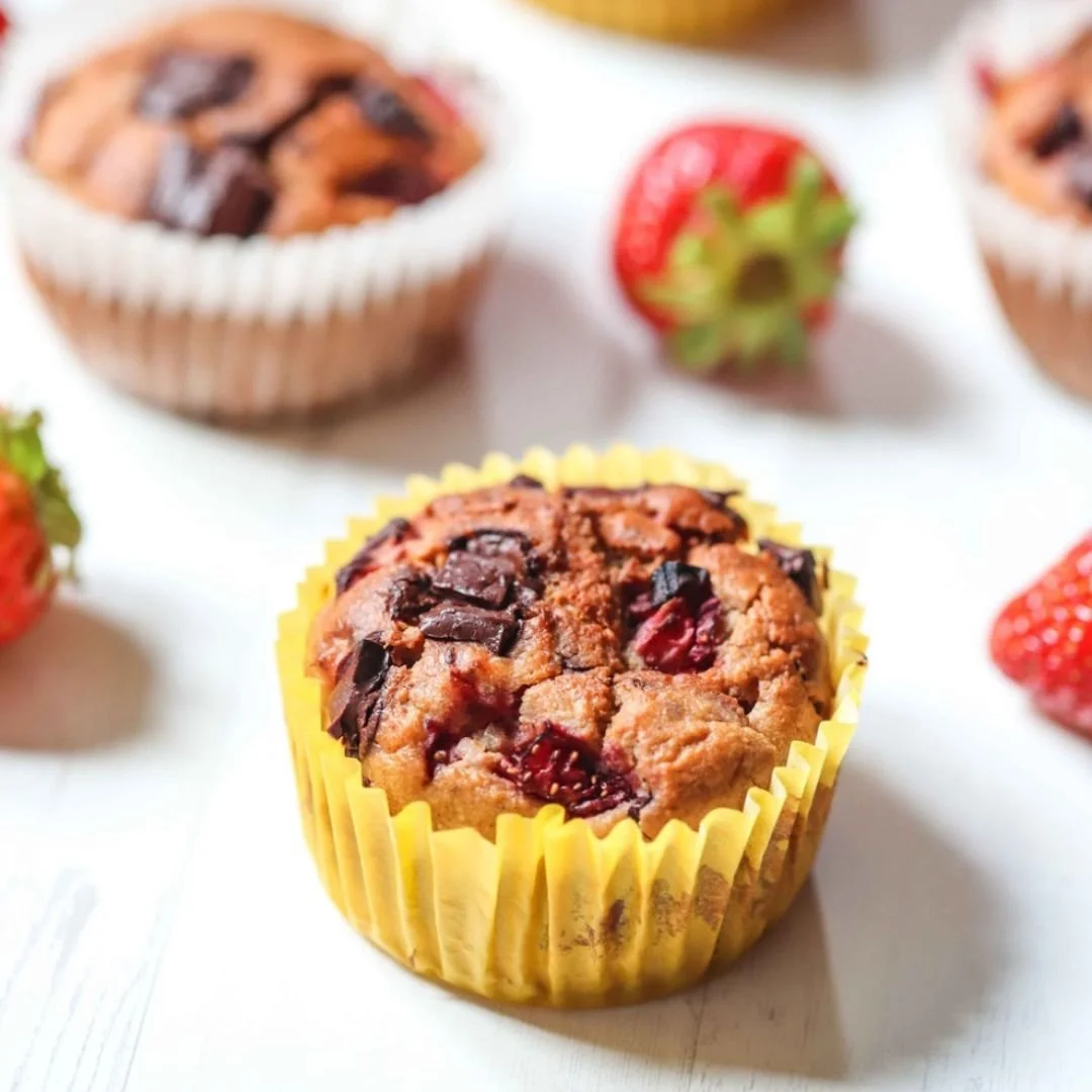 Strawberry protein muffins | Eat Shed Glow® sugar-free guilt-free dessert