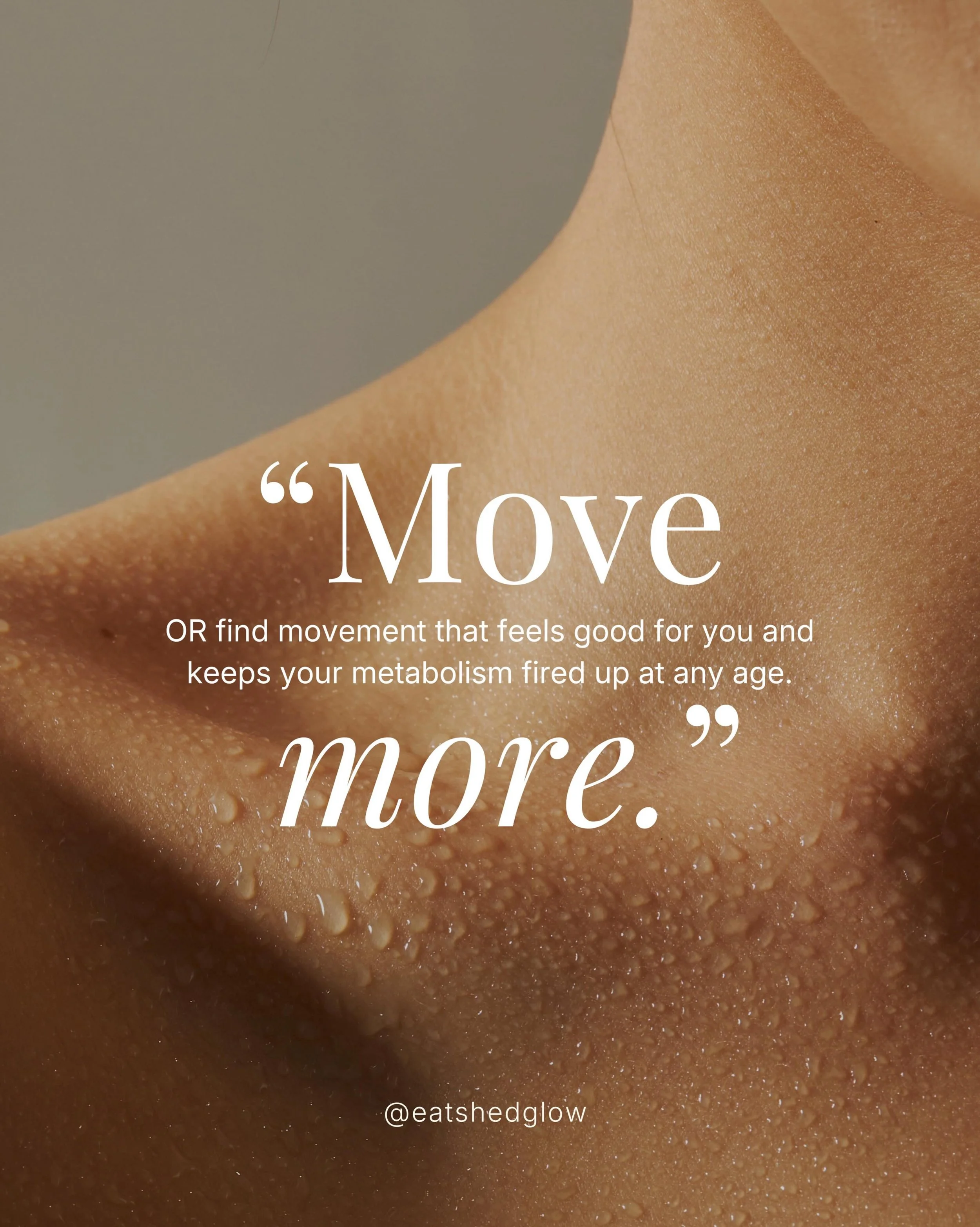 The most useless advice in weight loss after &laquo;&nbsp;eat less&nbsp;&raquo;? Move more.

It made movement feel like punishment instead of pleasure. Sold you the lie that without a sweaty workout, you can&rsquo;t lose weight. That if there&rsquo;s