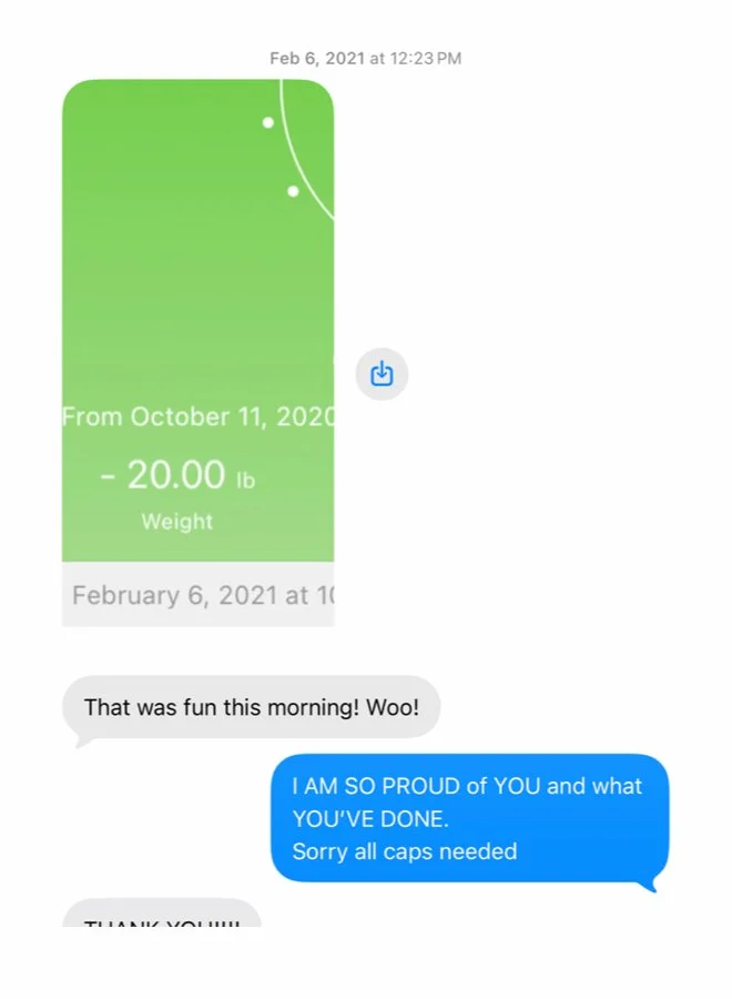 Client review of Eat Shed Glow weight loss coaching