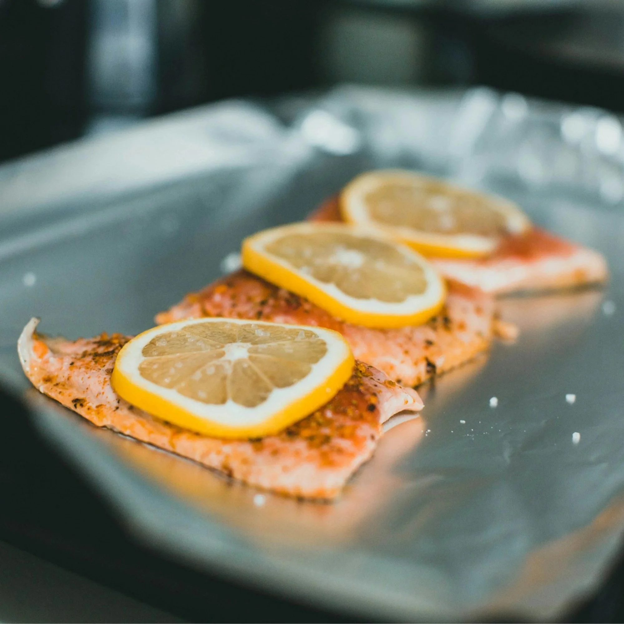 Oven-baked salmon prepared using the Eat Shed Glow® method