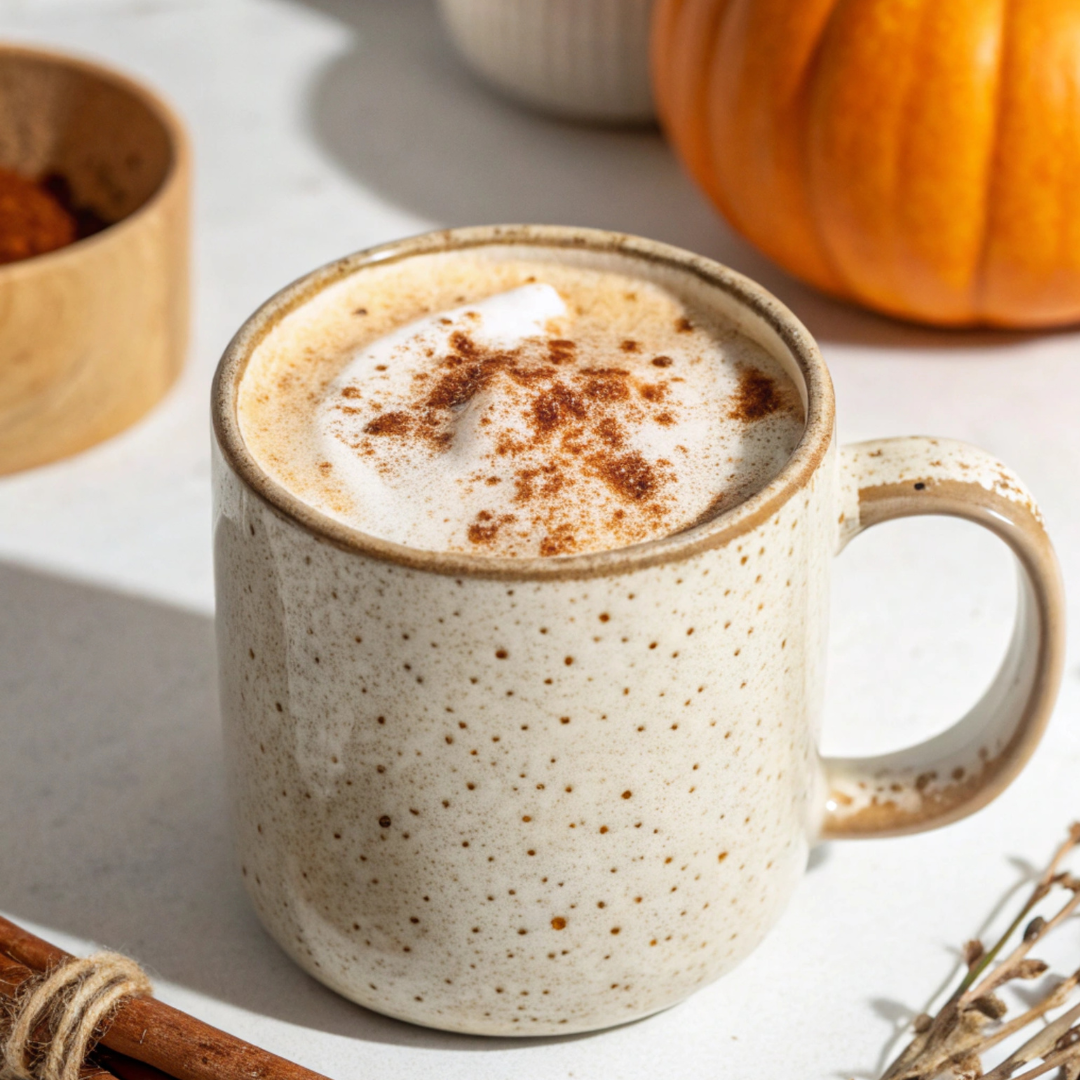 Healthy pumpkin spice latte | Eat Shed Glow® sugar-free fall recipe