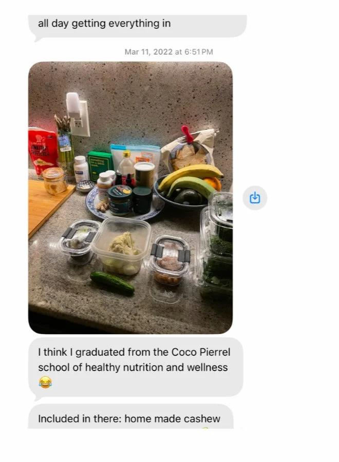 Eat Shed Glow client sharing sustainable weight loss results