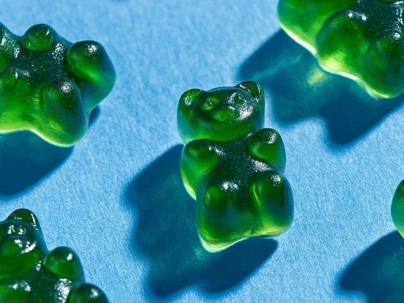 Green fiber bear gummies