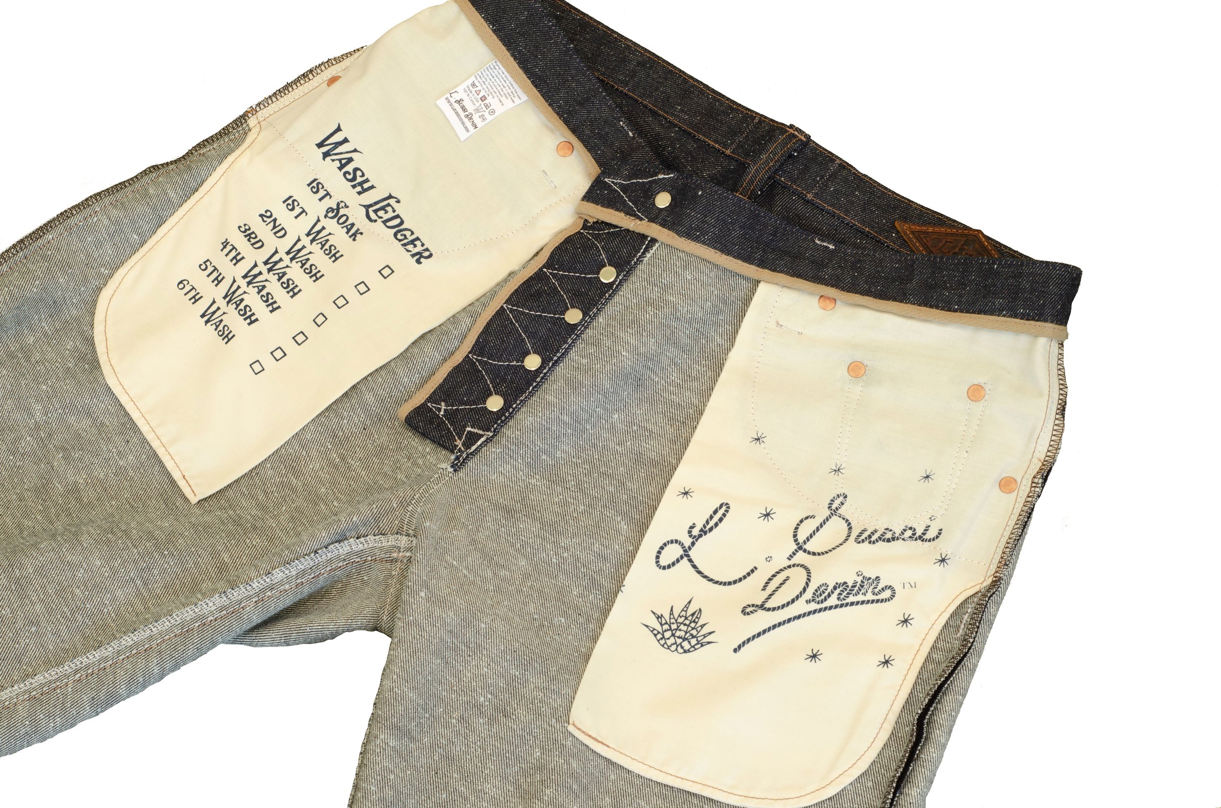 USA Made Western Style Mens Jeans, Raw Japanese Nep Denim