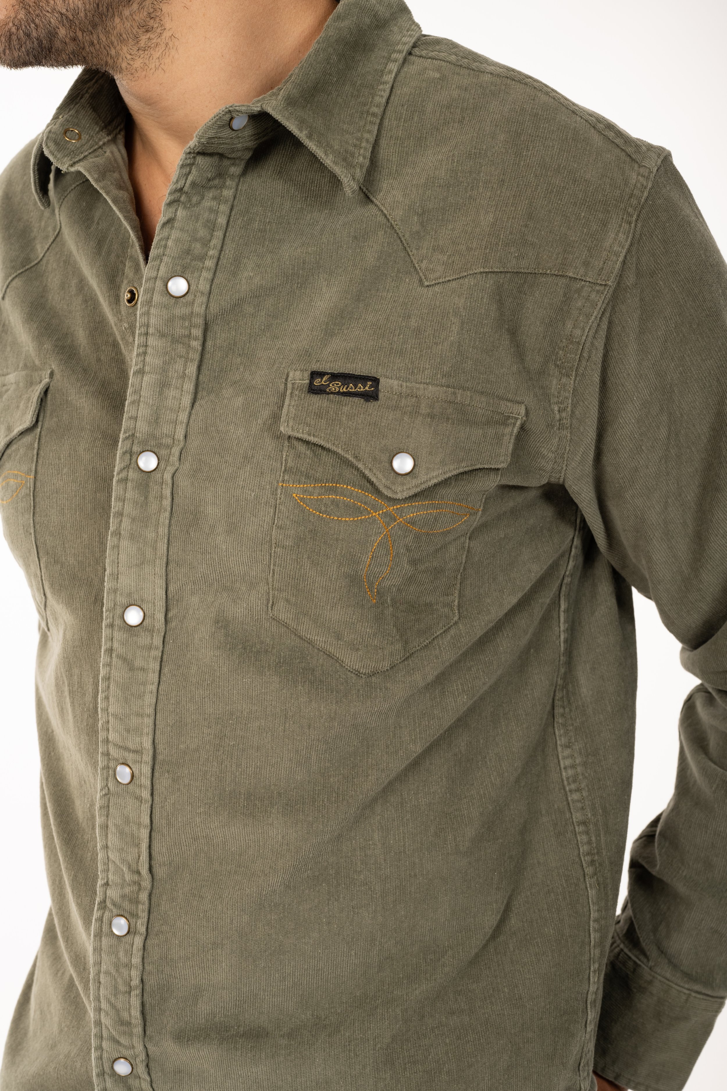 Vail Cord LS Shirt - Sage