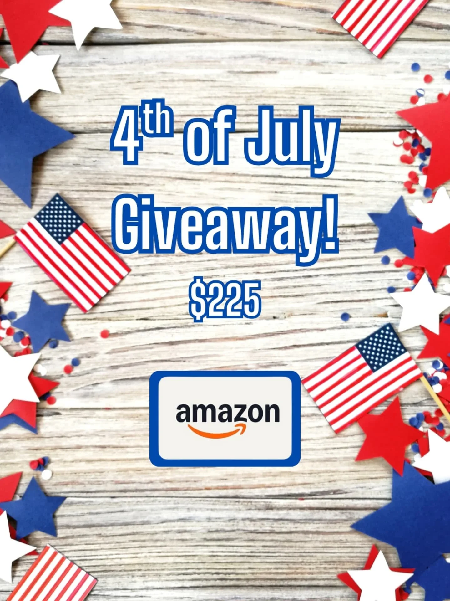 Looking for an Amazon treat for your 4th of July weekend?

9 Christian authors/writers are giving away a $225 Amazon gift card!

Plus, everyone who enters gets a free faith-filled digital resource from each co-host just for signing up.

See my storie