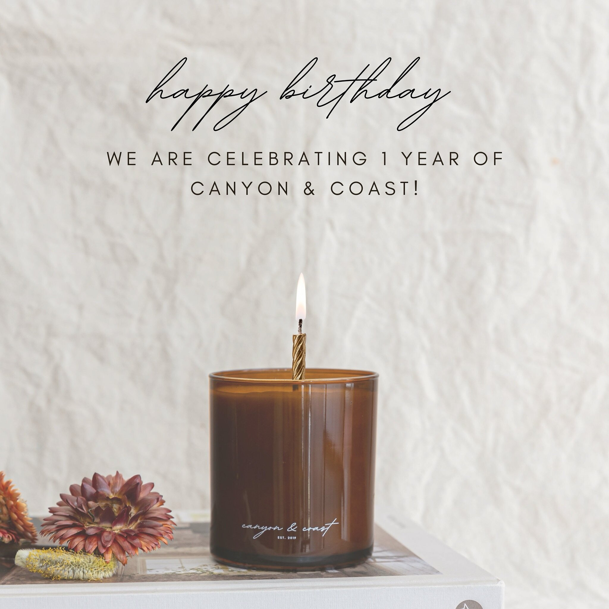 IT&rsquo;S OUR BIRTHDAY!! 🎉 It&rsquo;s been 1 whole year since our very first launch and to celebrate and say THANKS for your support we&rsquo;re giving you 15% OFF! It&rsquo;s the perfect time to stock up on your favorite candles. Use code BIRTHDAY