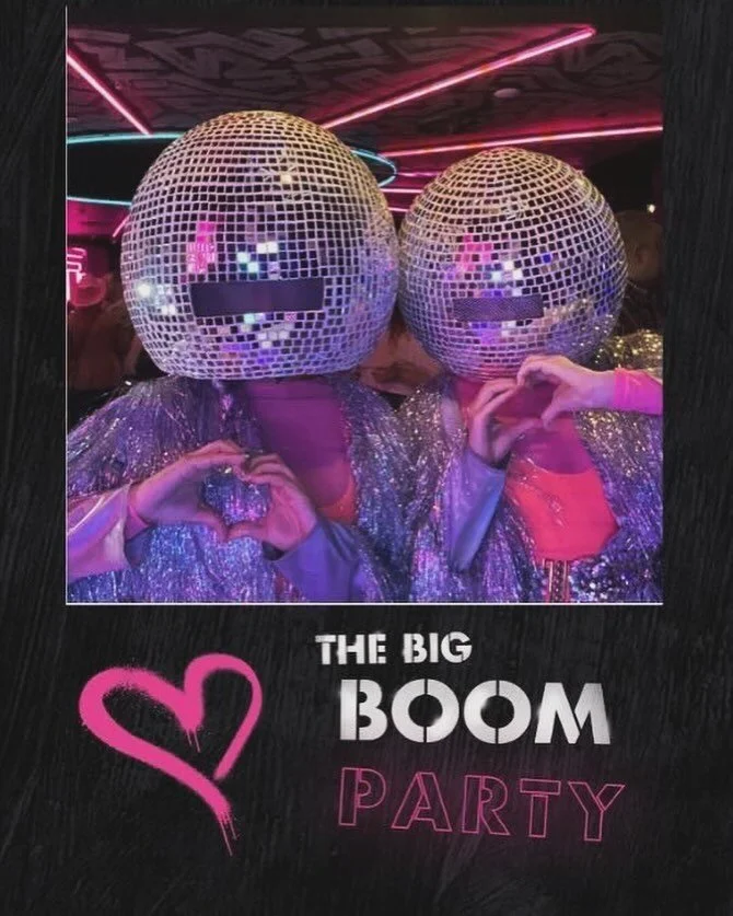 Book our Discoball Heads to put the sparkle and fun into your party or Event. Contact Hayley.gough@cre8djs.com for bookings. 🪩 www.cre8djs.com #cre8djs #discoball #party #events #sparkle #dancers #performers @boombattlebar