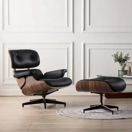 EAMES STYLE LOUNGER + OTTOMAN