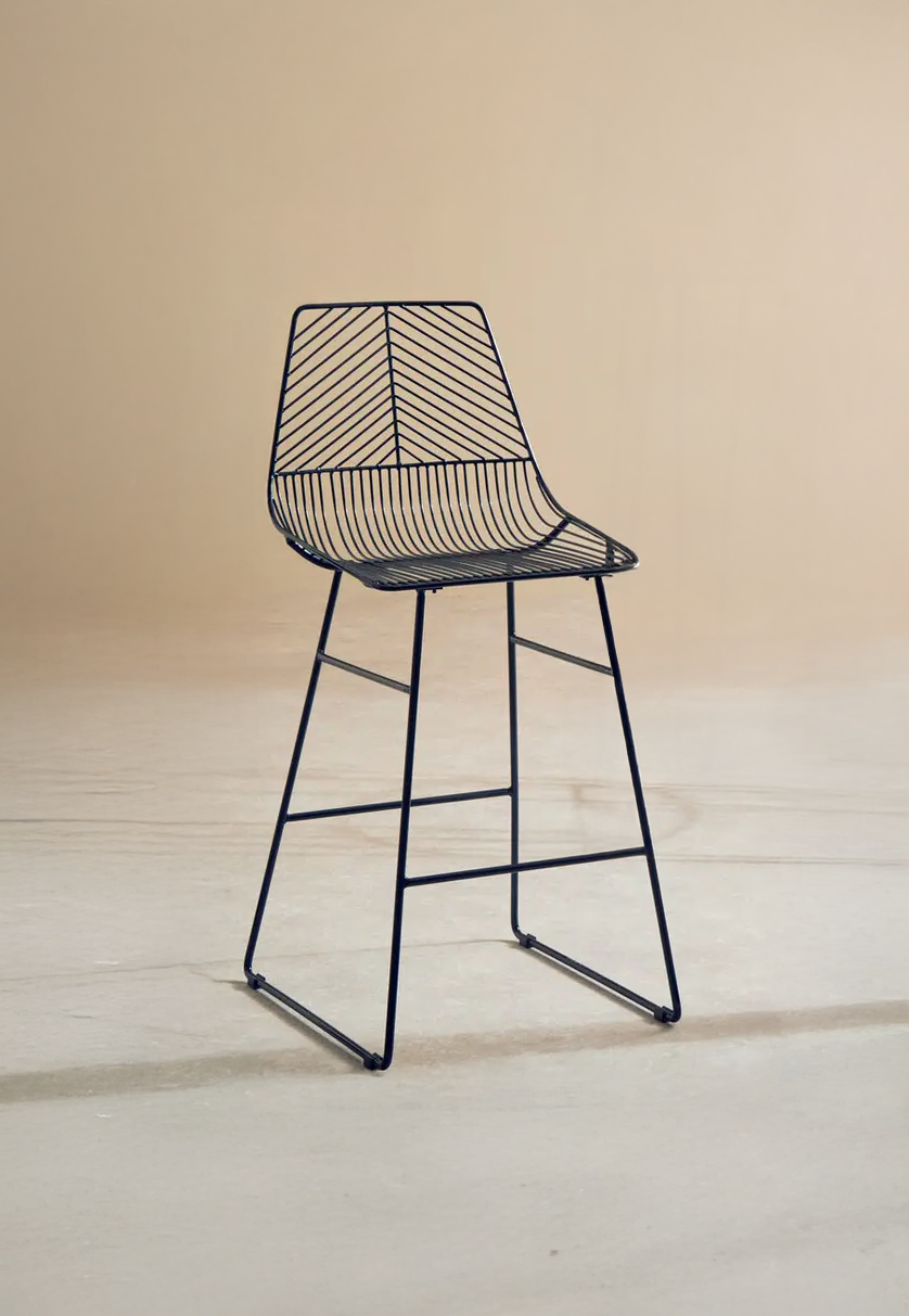 GEOMETRIC BRONZE WIRE BARSTOOL