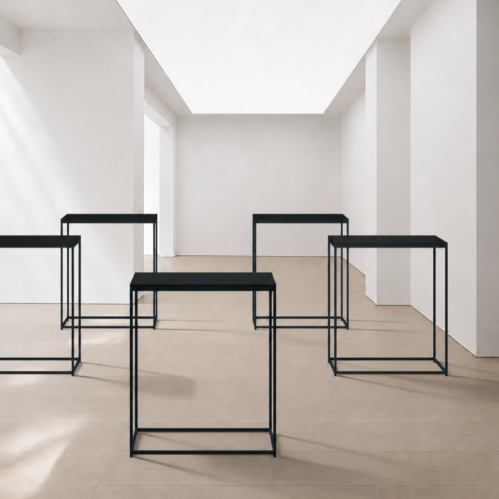BLACK METAL CONSOLE TABLE