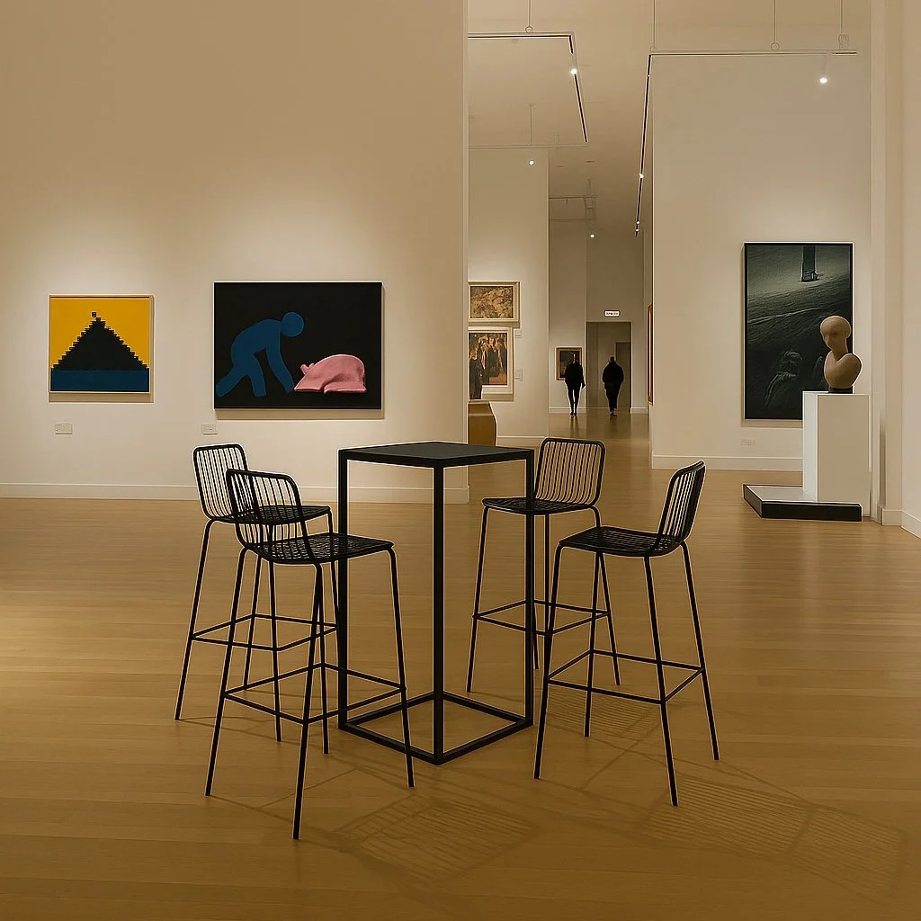 BLACK WIRE HIGH STOOL