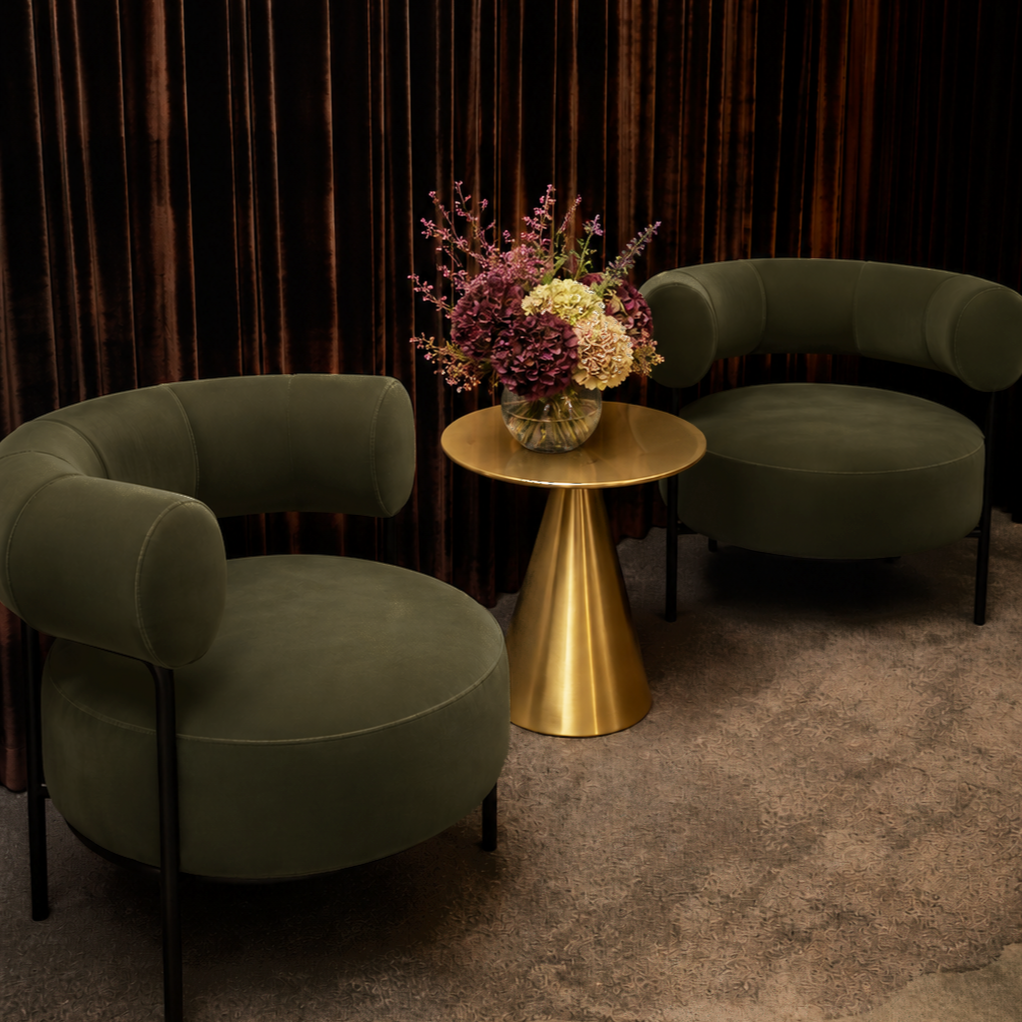 NUBE GREEN VELVET ARMCHAIR