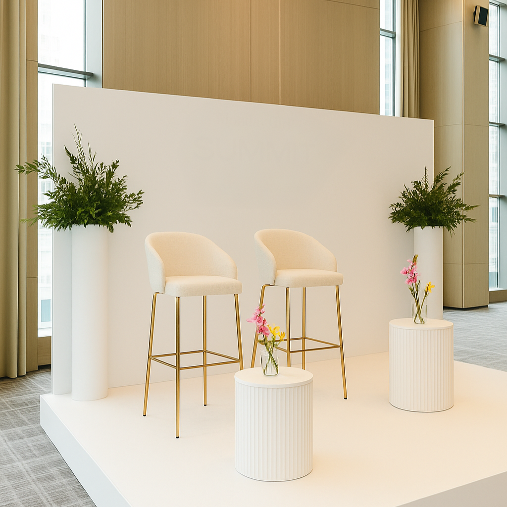 MILAN HIGH STOOL - CREAM