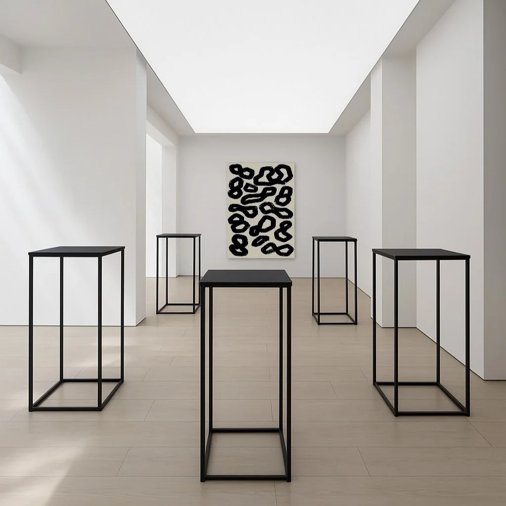 BLACK METAL CONSOLE TABLE