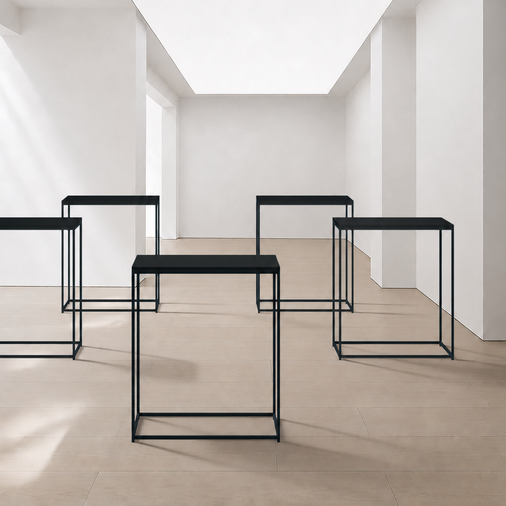 BLACK METAL CONSOLE TABLE