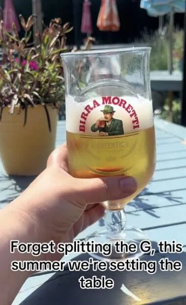Move over split the G, it’s time for the Moretti man to shine!🍺