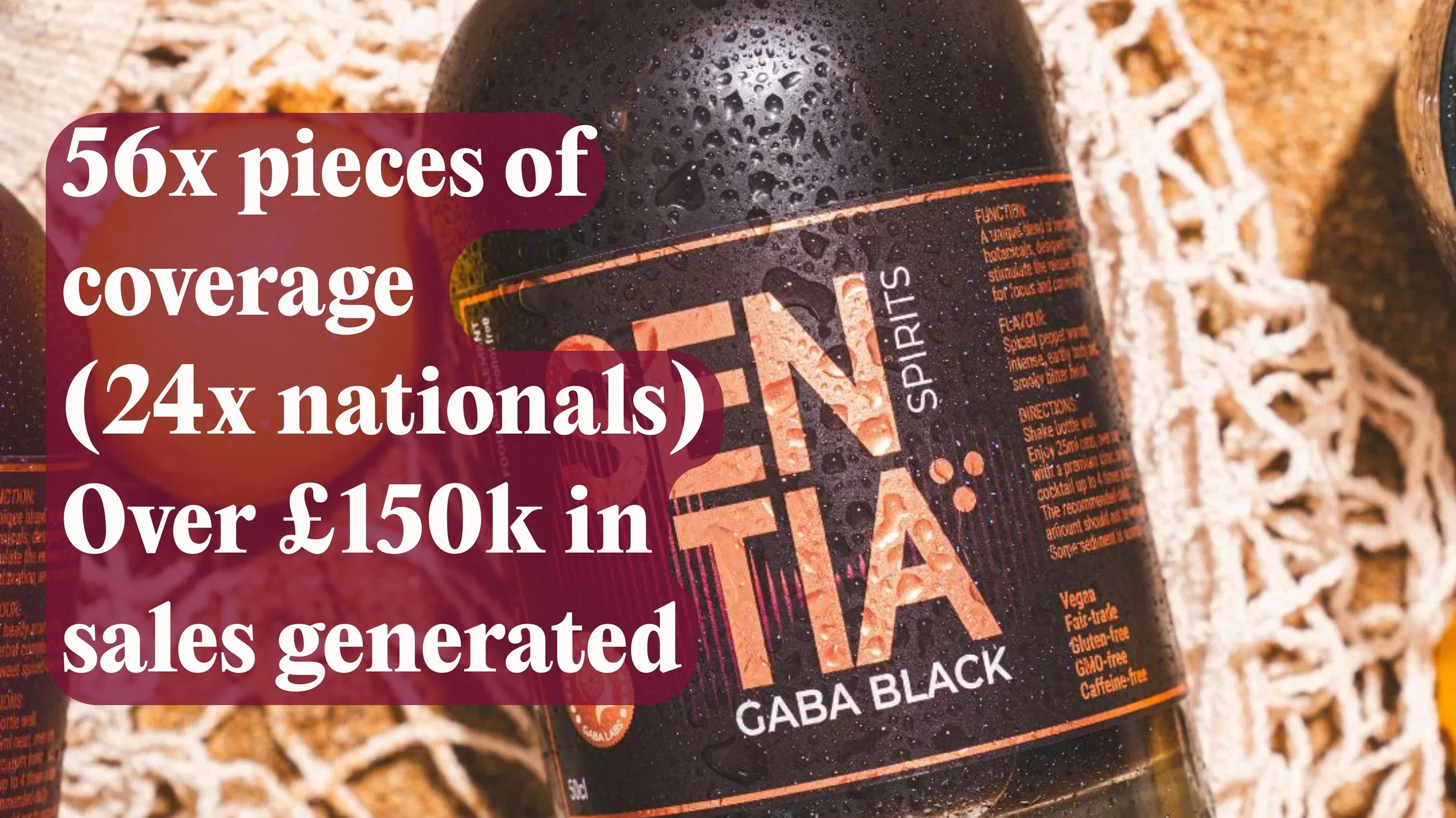 Sentia - alcohol-free product launch media coverage case study