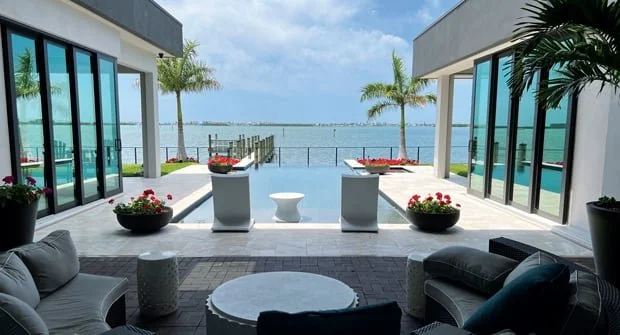 Randy Lee design of infinity pool and patio