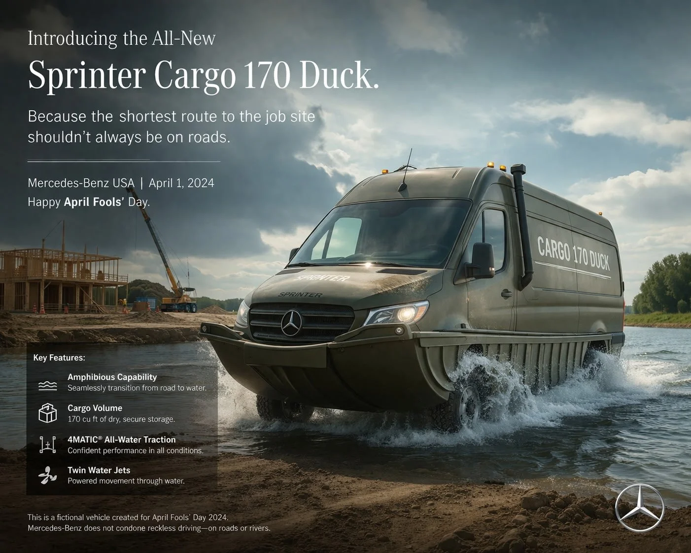 Check out this new build we just started! You can now take you Sprinter on land and water! 😂