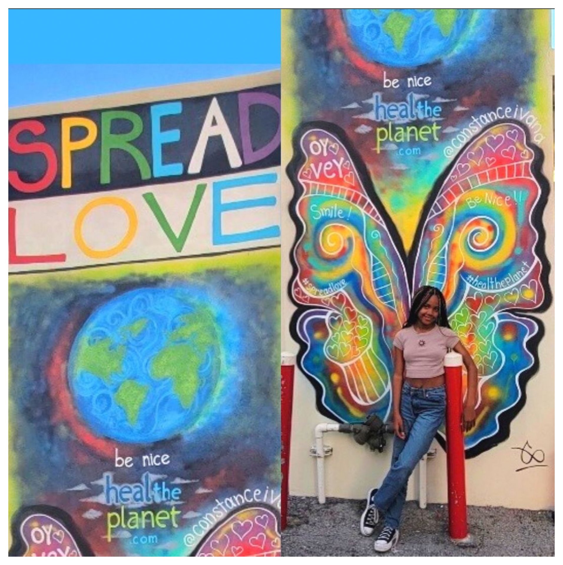 SPREAD LOVE MURAL - HEAL THE PLANET-415 NE Third Street, Fort Lauderdale. Floridaframed.jpg
