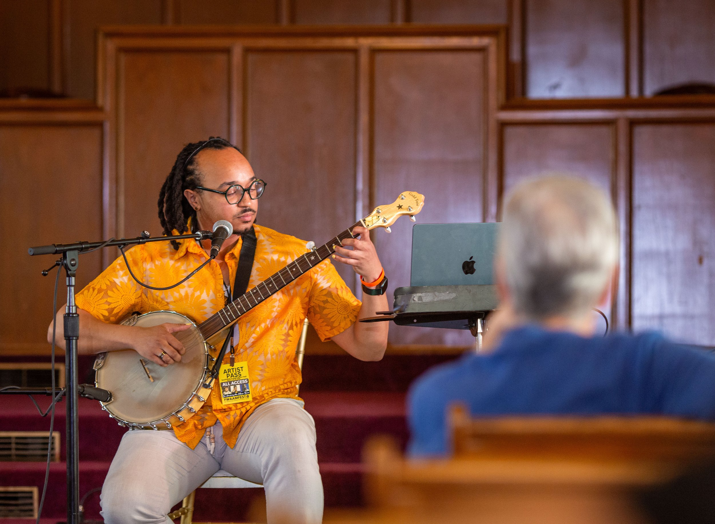 Joe Z. Johnson plays banjo.
